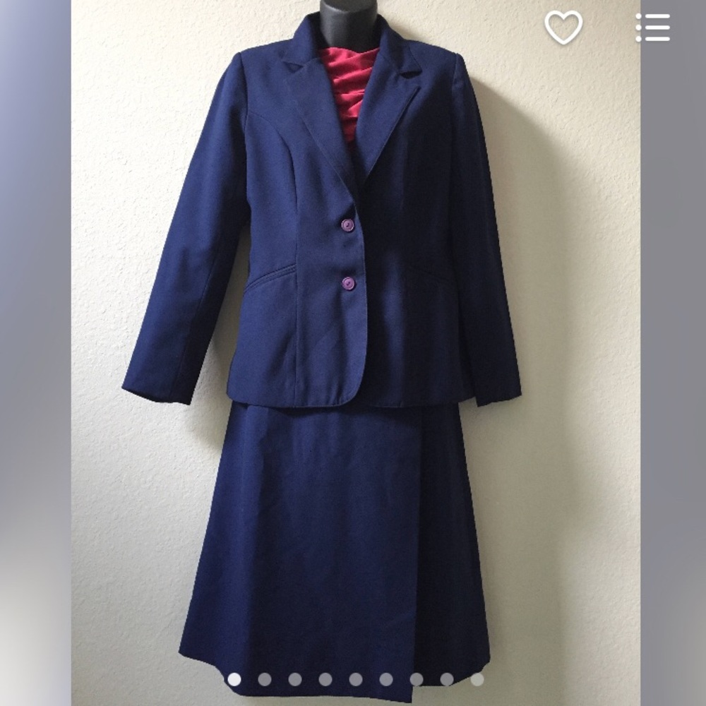 Vintage blue suit, M